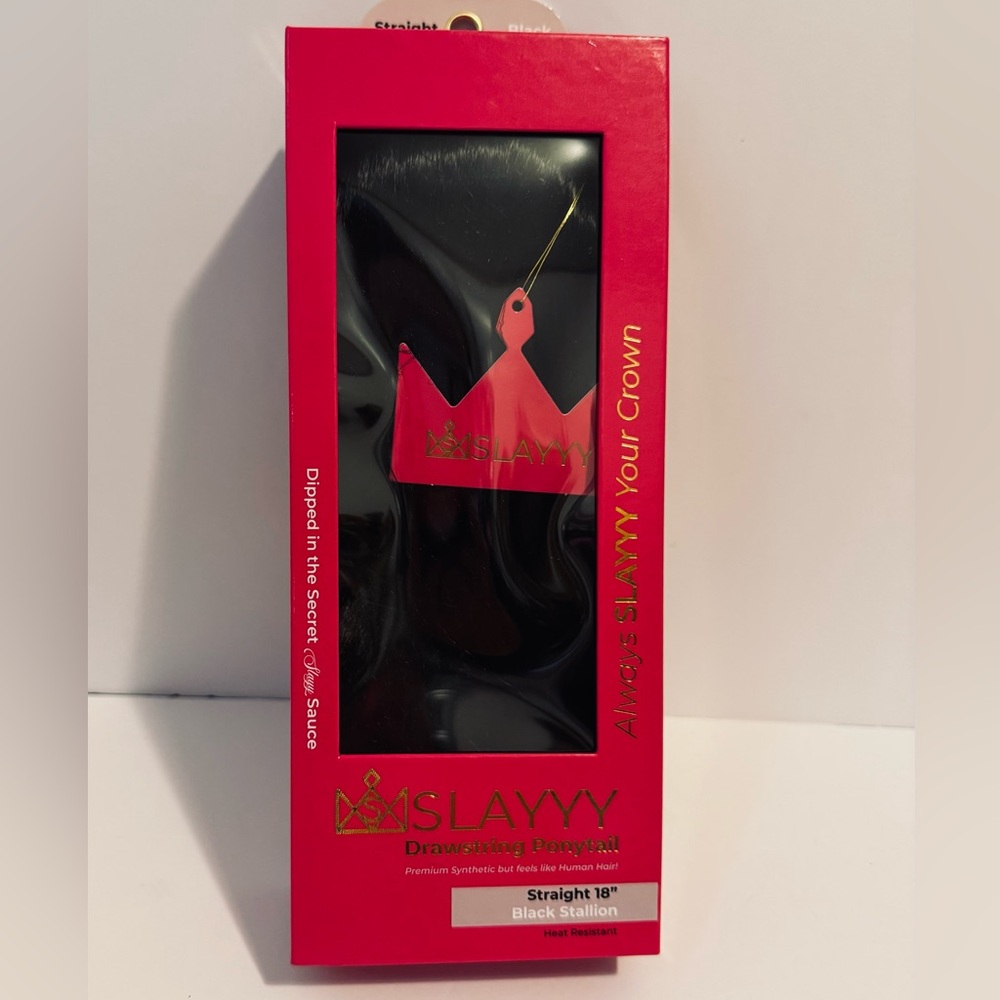 Slayyy Black Stallion Drawstring 18” Ponytail
